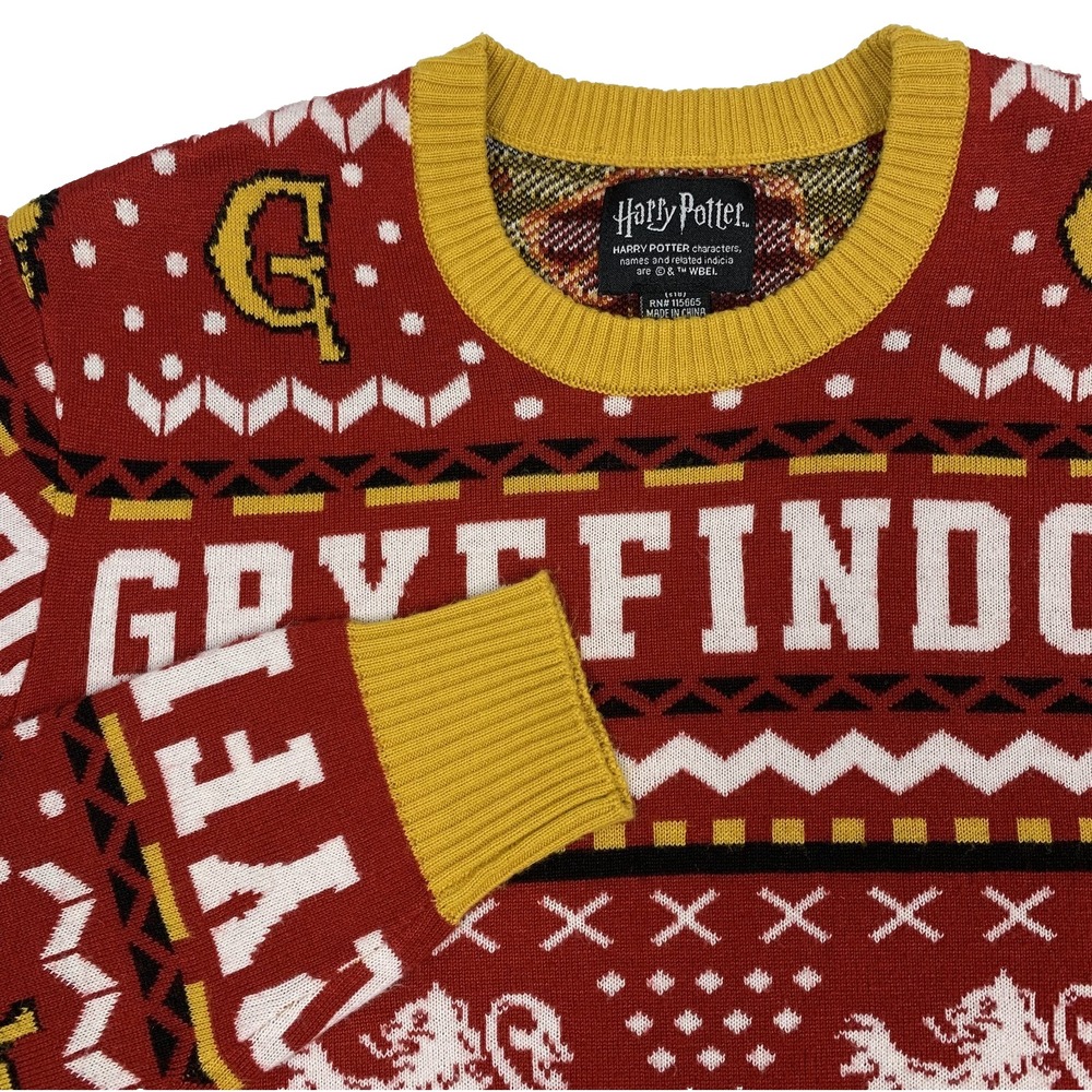 Harry Potter Gryffindor Red Sweater Unisex Small Hogwarts Knit Pullover